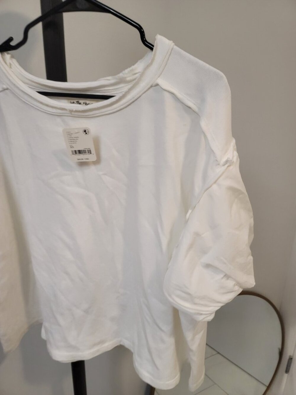 free people We The Free Next Level Tee sz Xs in clean ivory NWT - Picture 2 of 7
